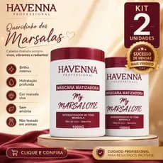 Kit Mascara Matizadora Para Cabelos Marsala 2kg