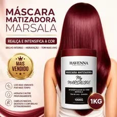 Mascara Matizadora Para Cabelos Marsala 1kg