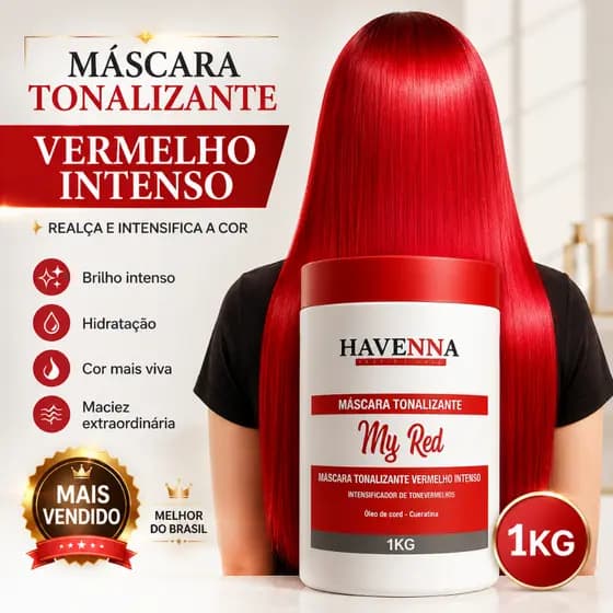 Mascara Matizadora Para Cabelos Vermelhos 1kg