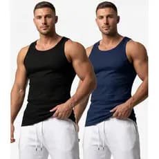 Kit 2 Regatas Masculina Lisas Slim Modelo Americano Regata Academia