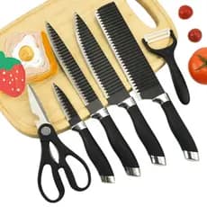 Kit de facas churrasco profissional antiaderente 6 peças