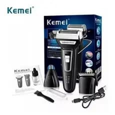 Maquina Kemei Maquininha De Barbear Depilador Masculino 3 in 1