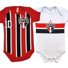 Body Bebê Tricolor Paulista Futebol Menino Menina Cores Diversas