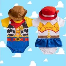 Kit Body Bebê Toy Story + Chapéu Temático Menino Menina Fantasia Mesversário