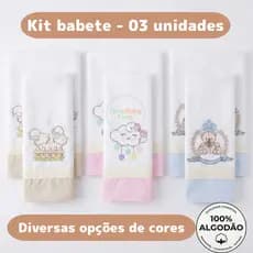 Kit 3 Panos de Boca Bebê Babita Bordada Luxo 100% Algodão Macio 33x33cm Menino Menina Paninhos boca