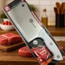 Faca Facão Cutelo Afiado Chef Açougueiro Cozinha Churrasco Corta Carnes Ossos Profissional Aço Inox