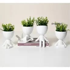 Kit 4 MINI Vasinhos sem flores Bob Robert para Decoração vasinhos de 6 cm de altura bem pequenos