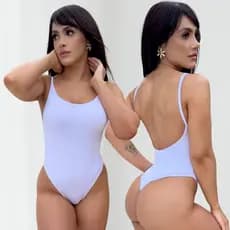 Body Maio Blusinha Feminino Decote Regatão Praia Suplex