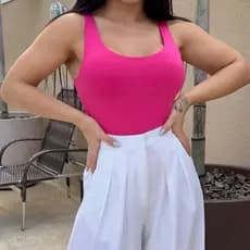 Body Casual Mod Blogueira Basico Feminino Suplex Top