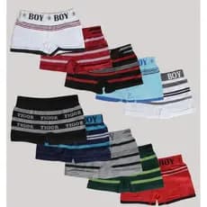 6 / 12 Cuecas juvenil Infantil Boxer 0 a 16 anos Microfibra sem costura cueca Box