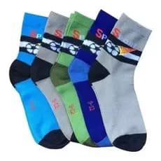 6/12 pares Meia Infantil MASCULINA 2 a 12 anos Cano Médio Juvenil Amorarma
