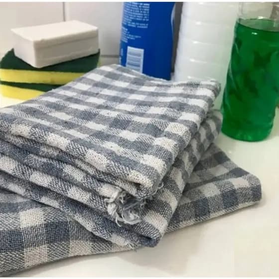 10 Pano De Chão grande Xadrez Tamanho Grande 70x40 saco duplo