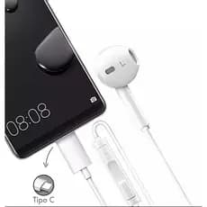 Fone De Ouvido Tipo-c P/ Celular Samsung S10 S20 S22 A50 A70, Iphone 15 e 16 Pro MaxCor Branco