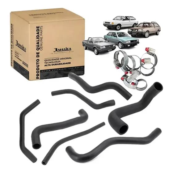 Kit Mangueiras Radiador Gol Parati Sav Quadrado Ap C/ Abrac