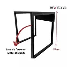 Mesa de Cabeceira Criado Organizador Pé Metálico para Quarto Sala Cozinha lateral CamaCasal Solteiro