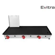 Chapa chapeira De Lanche Hot Dog Hamburguer C/ Prenssa 90x30 Á Gás Evitra