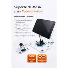 Suporte de Mesa para Tablet [Acrílico]