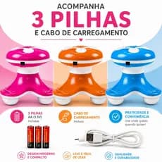 Mini Massageador Elétrico Corporal Portátil