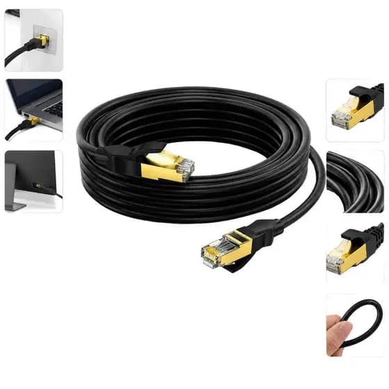 Cabo de Rede Cat8 Blindado Lan Gigabit Ethernet [3 Metros]