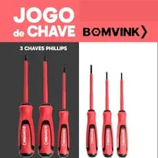 Jogo de Chave Fenda e Phillips Isolada [6 Chaves]