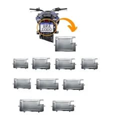 oldura Protetor Placa Moto Aço Universal 20x17 Kit C/10