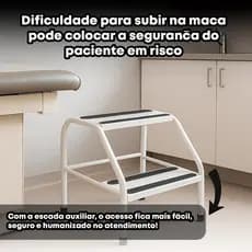 Escada Firme de Metal 2 Degraus  Estável  Leve e Suporta até 200kg