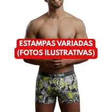 kit 4 Cuecas COM FORRO box boxer Adulto Super Conforto Melhor Custo Benefício ESTAMPAS VARIADAS (FOTOS ILUSTRATIVAS)