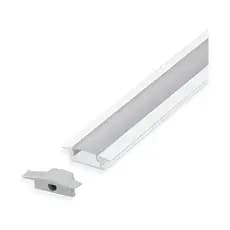 Kit 10 de 1 metros Perfil Slim Para Fita Led Alumínio Sobrepor e Embutir Preto Cinza Branco Dourado 1m