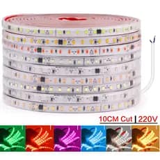 10 15 20 25 30Metros Fita Mangueira Led 5050   Dupla face  120led Branco Frio Branco Quente110v/220v VERMELHO AZUL VERDE