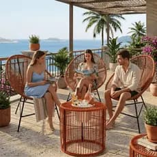 Conjunto Varanda Gourmet 3 Cadeiras Acapulco + Mesa com Balde de Gelo