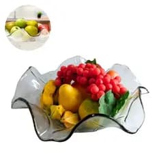 Fruteira De Mesa de Vidro Romano 39cm Decoração Centro De Mesa