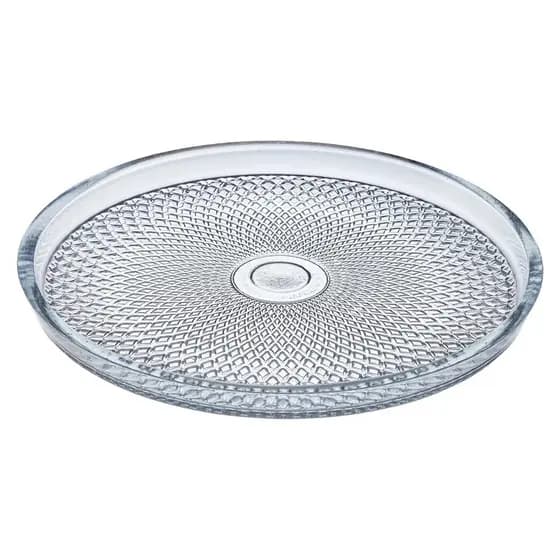 Prato Para Bolo De Vidro S/pé 28cm Vitazza Boleira Base Porta Petisco