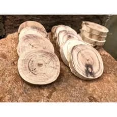 10 Bolacha de Madeira tronco para decoração com 5 cm de diâmetro