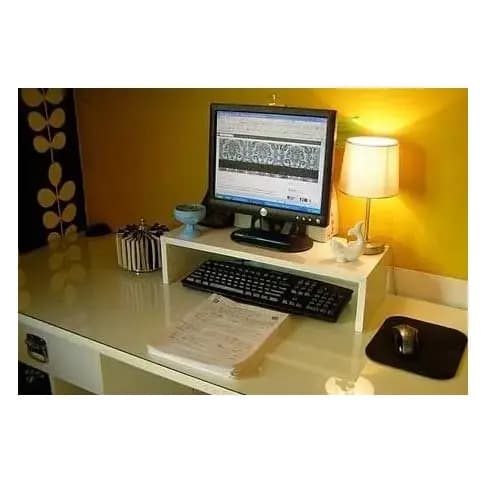 Suporte De Monitor Para Mesa Natura - Madeira Maciça