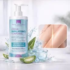 Creme Depilatório Corporal 250ml Indolor com Aloe Vera – Pele Lisa em Minutos e Hidratada