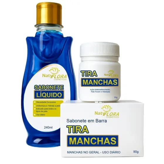 Kit Clareador de Melasma e Manchas Escuras - Tira Manchas Natural Natyflora