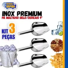 Conjunto 03 Pá De Gelo Pá Quadrada De Grãos De Farinha De Cereais Variáveis Utilidades Premium Resistência