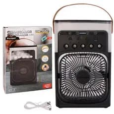 Climatizador Ventilador Portatil Refrigeracao LED Bivolt Silencioso 10W Preto
