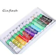 12 Cores Tintas A Óleo Desenho Pigmentos Materiais De Arte Conjunto Pintura 9ml/Tubo
