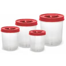 1 conjunto mantimentos redondo tampa com rosca transparente 4 peças porta mantimentos pote organizador de alimentos