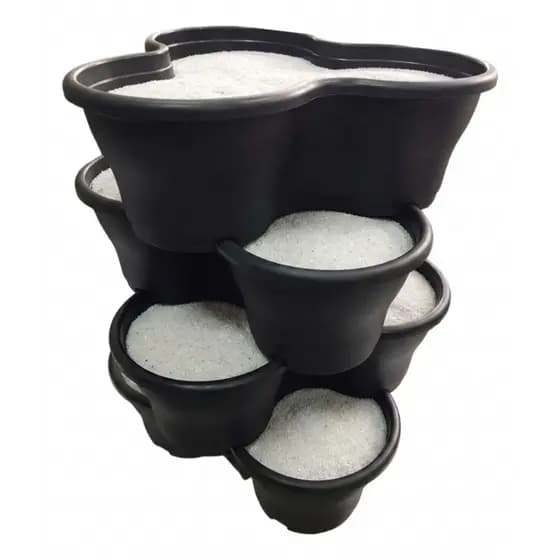 Kit 12 Vasos Empilhável 7,8 litros vertical modular horta jardim plantas flores vertical