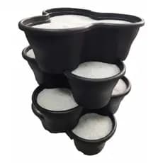 Kit 24 Vasos Empilhável 7,8 litros vertical modular horta jardim plantas flores vertical