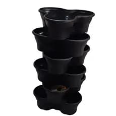 10 vasos modulares empilháveis 2,5 LITROS PRETO - vasos área interna e externa - jardinagem - decoração - jardim - horta