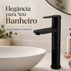 Torneira de Cuba Monocomando Misturador para Banheiro Lavabo Preta Torneira para Pia de Banheiro