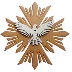 Mandala Espirito santo Mdf Vazado Decorativa com fita dupla face quadro decoração