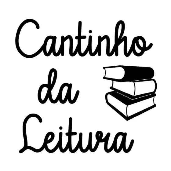 Frase Cantinho Da leitura com livro Mdf 3mm Vazado c/ fita dupla face