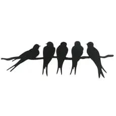 aplique em MDF 3mm passaros andorinhas no galho decorativo escultura arte quadro decoração