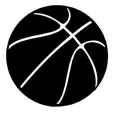 Aplique Bola de basquete Decorativo Mdf vazado Com Fita Dupla Face decoração