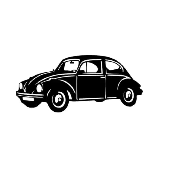 Aplique em Mdf carro fusca 35x16Cm Quadro Decoração q2 c/ fita dupla face