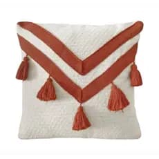 CAPA DE ALMOFADA BONHO CHIQUE ARTESANAL COM POMPONS